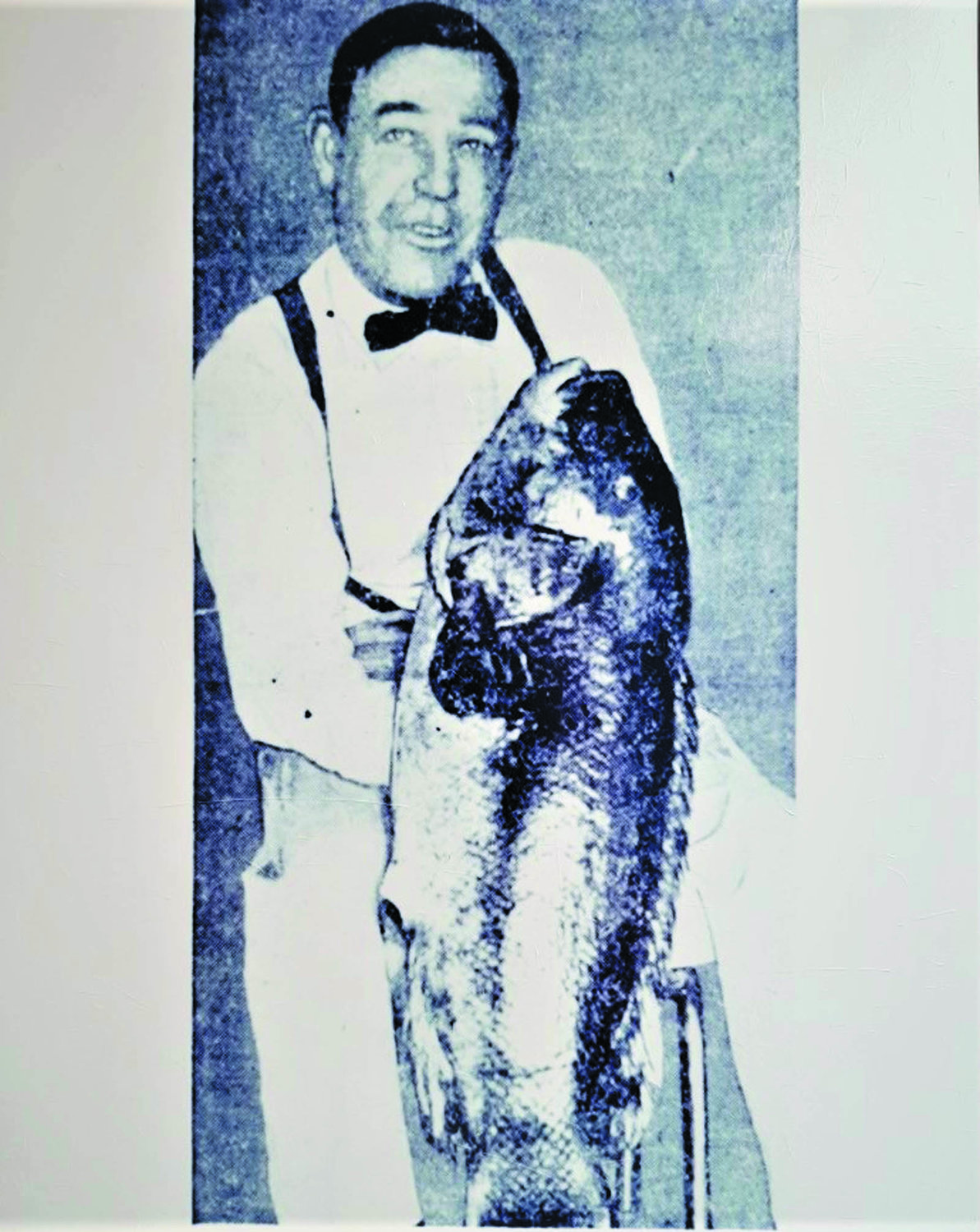STATE TAUTOG RECORD: Conrad Sundquist of Cranston, RI caught this record tautog, 21 pounds, 4 ounces, off Beavertail. At one point the fish also held the world record for 20 pound test line.